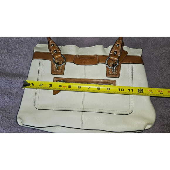 Coach White and Tan Crossbody Bag - Picture 8 of 13